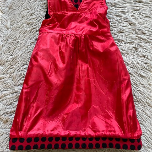 Girls Red and Black Polkadot Dress - Picture 6 of 6